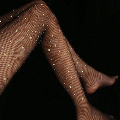 Bas résille diamant