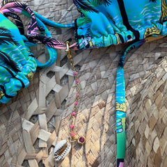 Bikini Charms cauri chaine rose