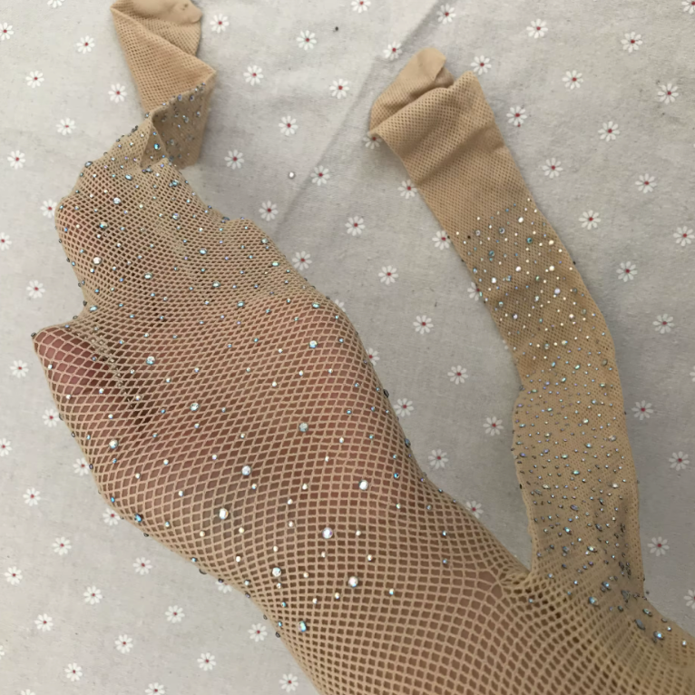 Bas résille diamant